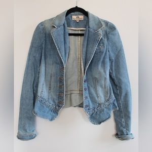 “vintage” juicy couture denim jacket, Victorian style